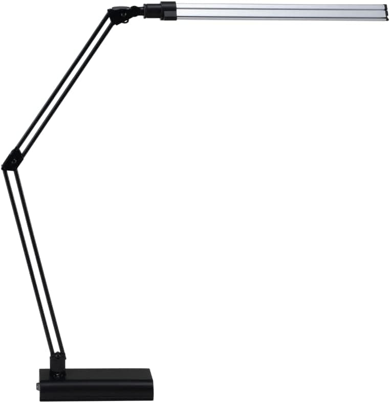 V- Light Advantus Energy Efficient LED Desk Lamp, Black and Silver 3 x 3 x 21.5