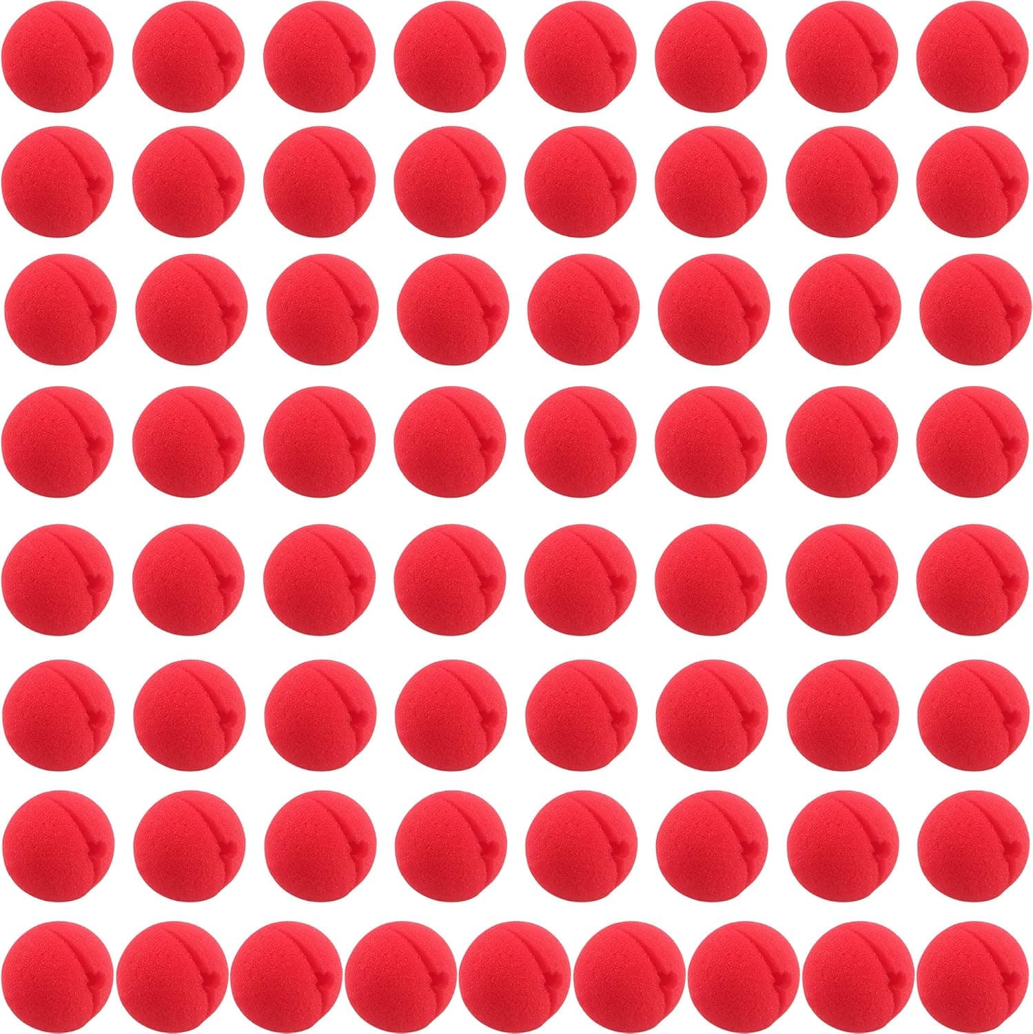 Cagemoga 65 Pack Red Sponge Nose Clown Reindeer Nose Accessories for Christmas Halloween Circus Costume Party Supplies