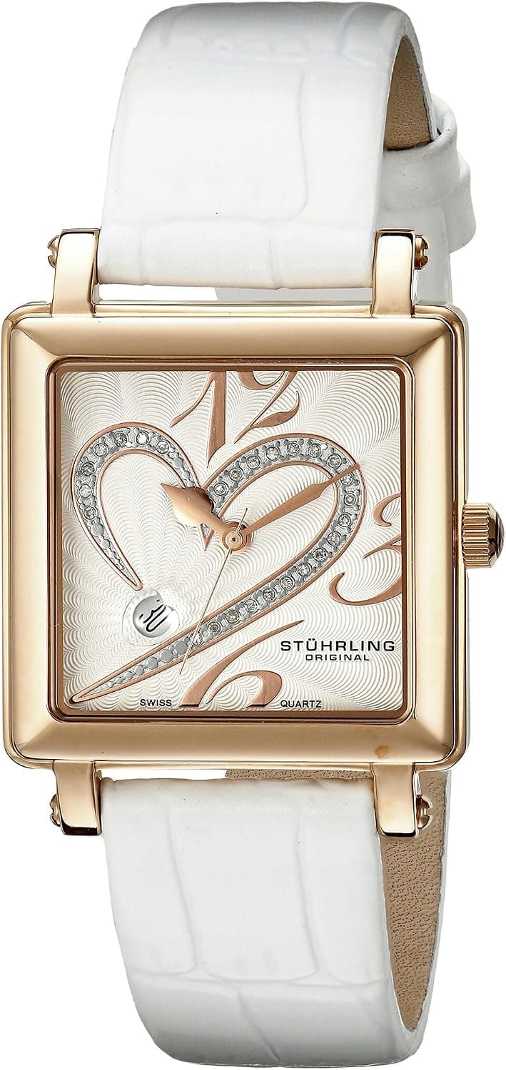 Stuhrling Original Women's 253XL.1145P2 Ladies Classique Courtly Passion Swiss Quartz Chronograph Rose Gold Watch
