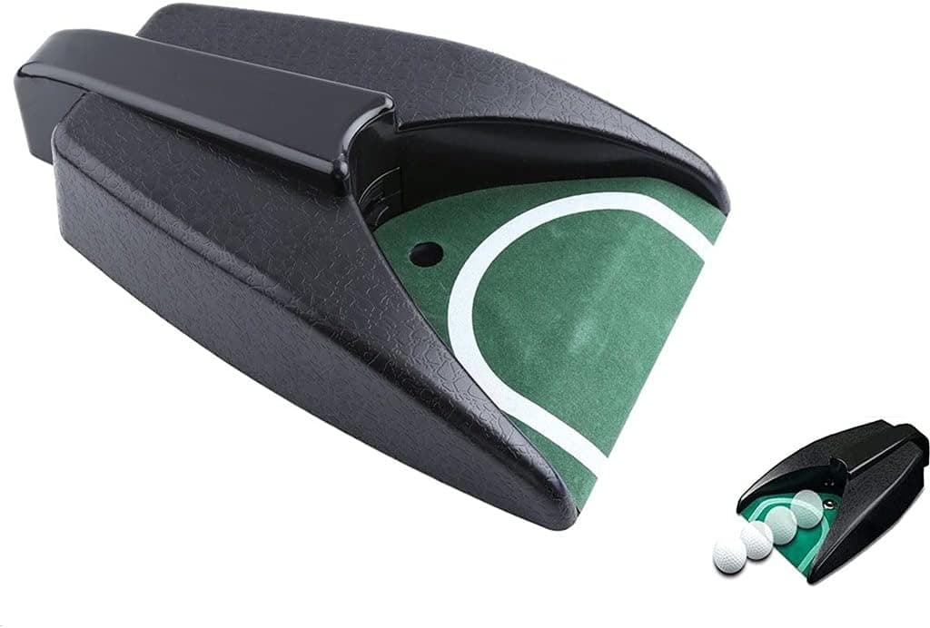 FAMI Golf Putter Cup Putting Cup Golf Practicing Hole Putting Aid Putter Training Aid with Automatic Ball Return for Indoor Outdoor Yard Office