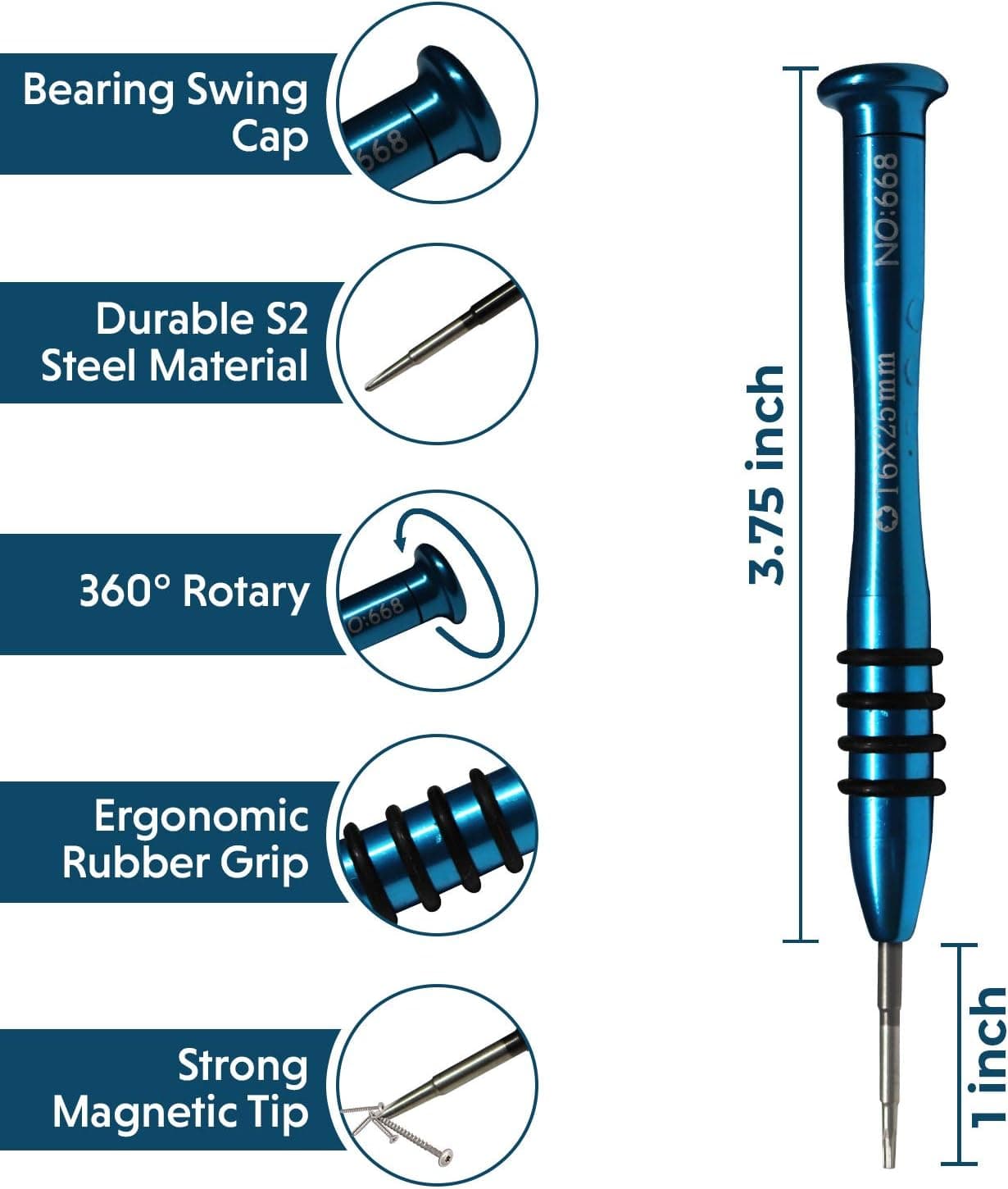 Deal Maniac Torx T6 Screwdriver compatible with Mac Mini HDD/SSD Macbook Pro also compatible with Ring Doorbell Battery Change, Charge & Replacement(Assorted Colors)