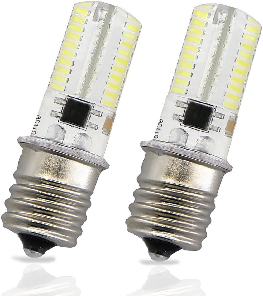 LudoPam E17 LED Bulb Lights 4 Watt Daylight White 6000K AC 110-120V Intermediate Base 80X3014SMD for Microwave Oven Light Appliance Lighting Pack of 2