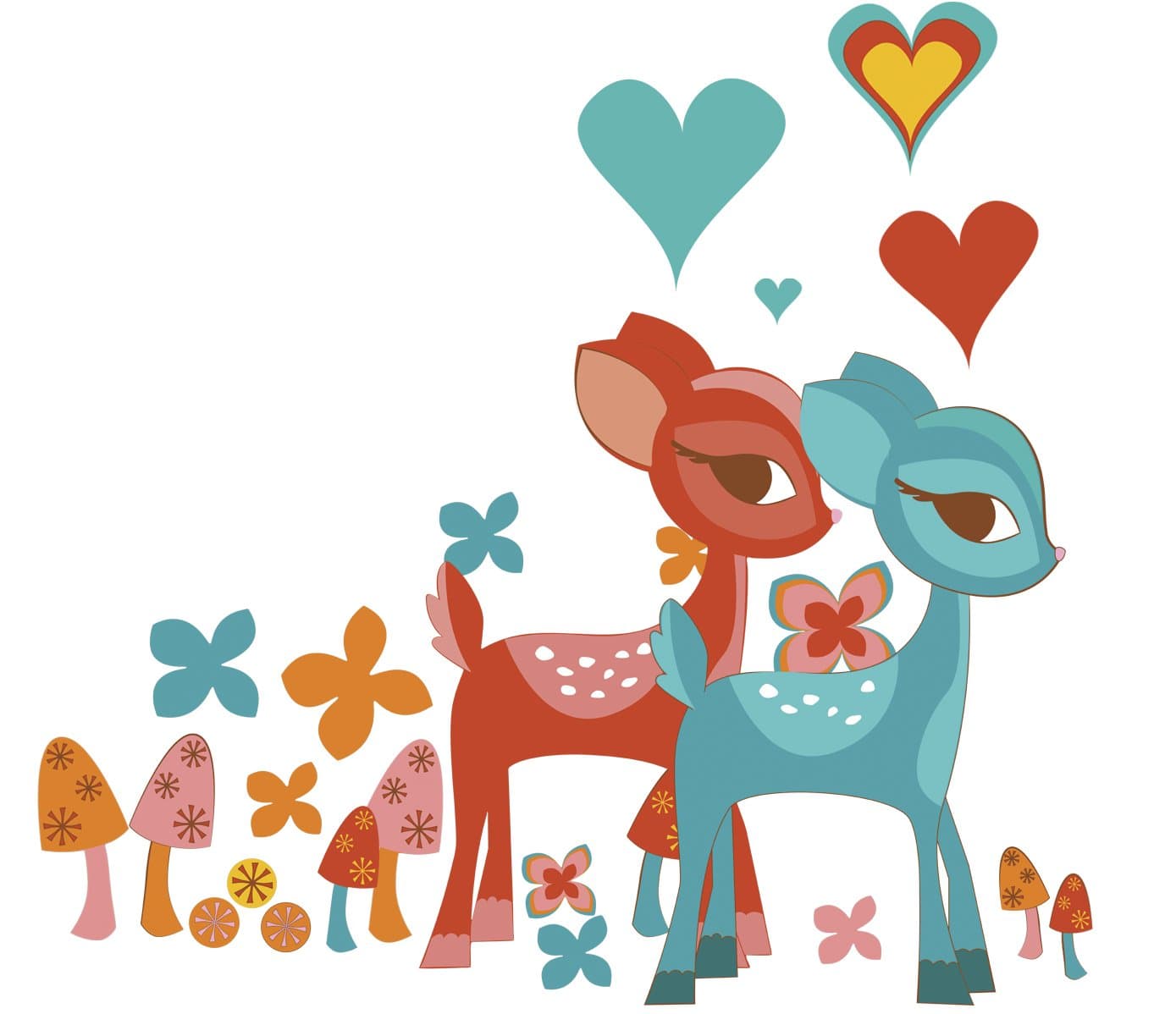 WallCandy Arts Deerly Beloved Wall Decal Kit (Discontinued by Manufacturer)