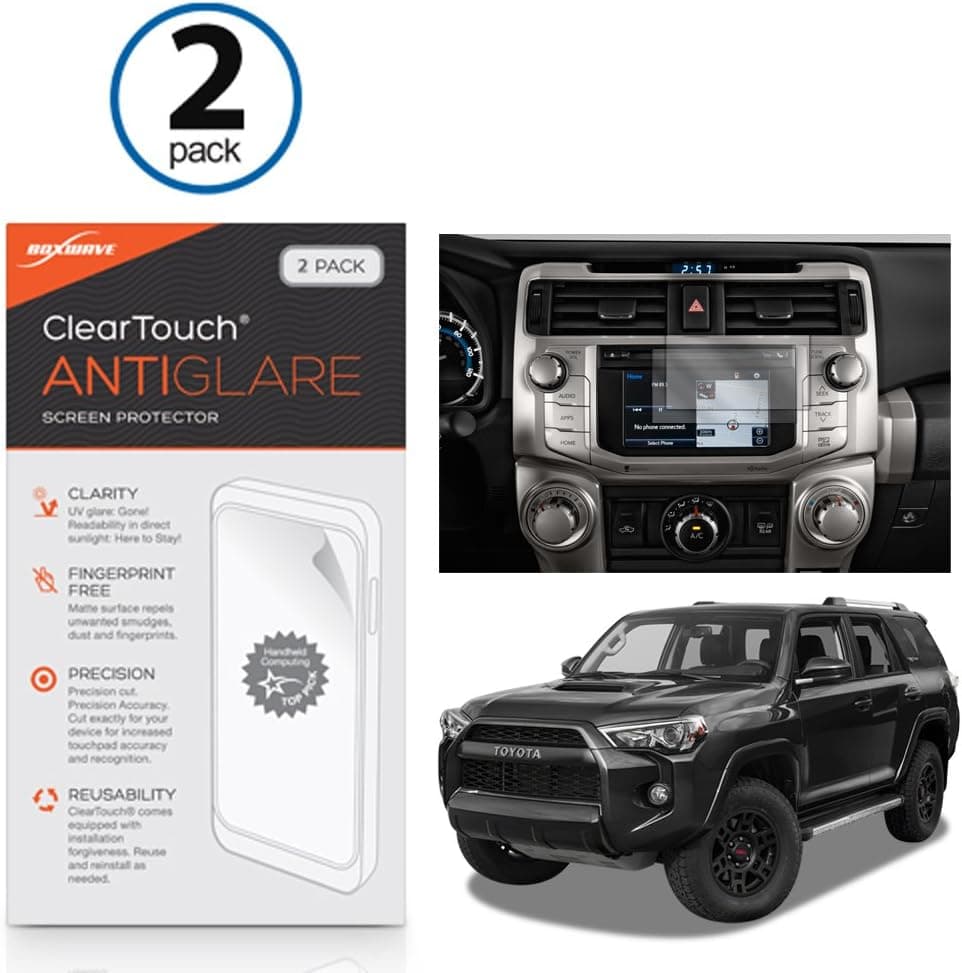 BoxWave Screen Protector Compatible with Toyota 2018 4Runner (6.1 in) (Screen Protector by BoxWave) - ClearTouch Anti-Glare (2-Pack), Anti-Fingerprint Matte Film Skin for Toyota 2018 4Runner (6.1 in)