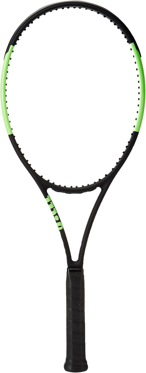 Wilson Blade 98 18 x 20 cvfrm W/O, Unisex Adult Tennis Racket, Unisex Adult, Blade 98 18X20 CVFRM W/O, Black/Green (Black Velvet/Electric Lime)