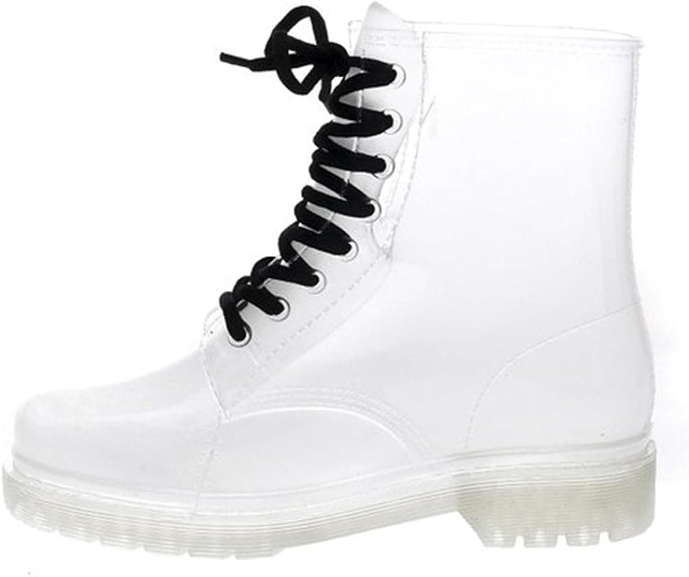 Anna&Zero Floral Women's Transparent Martin Rain Boots
