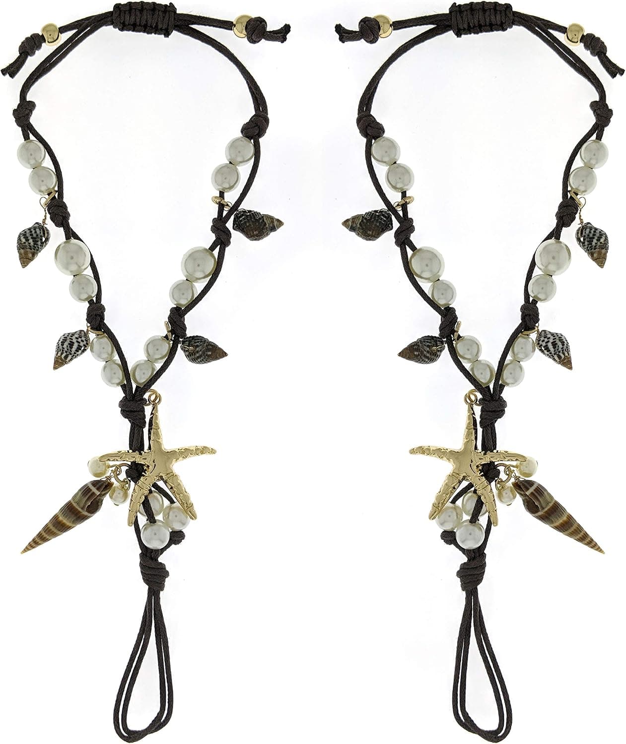Runa Sea Sealife Starfish Barefoot Sandals Anklet (Sold As Pair)