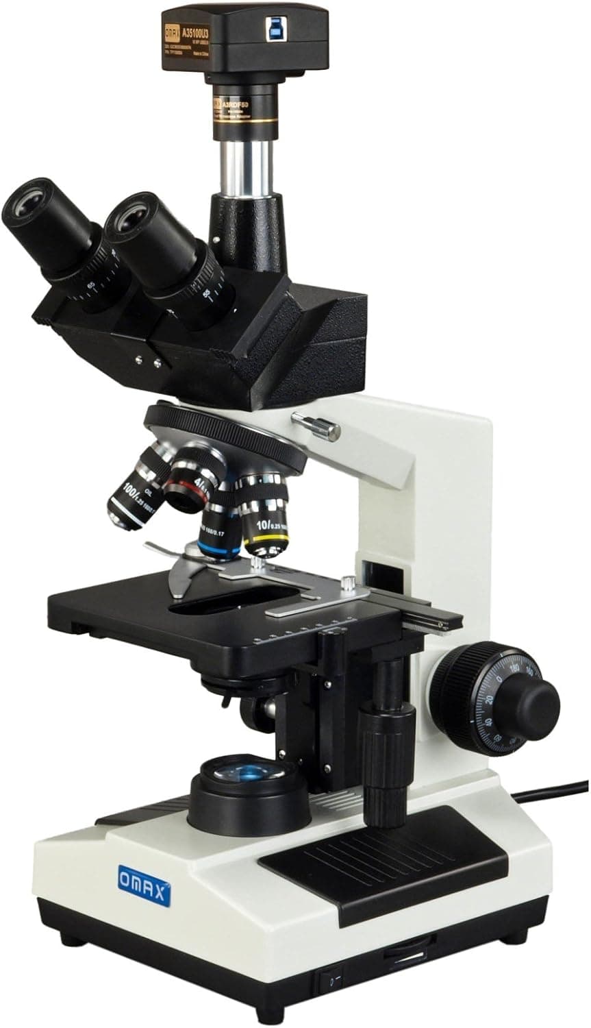 OMAX 40X-2000X Super Speed 5MP USB 3.0 Digital Compound Trinocular LED Lab Biological Microscope