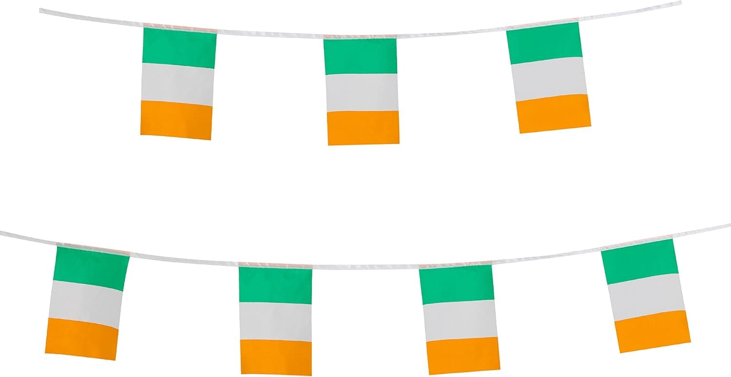 TSMD Ireland Flag, 100 Feet Irish Flag National Country World Pennant Flags Banner,Party Decorations for Grand Opening,Olympics,Bar,School Sports Events,International Festival Events Celebration
