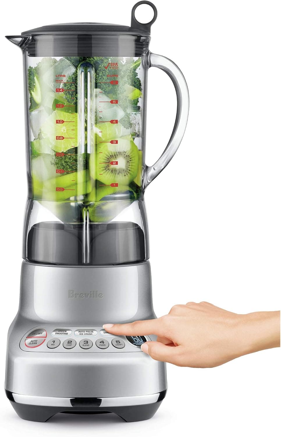 Breville Fresh and Furious Blender, Silver, BBL620SIL