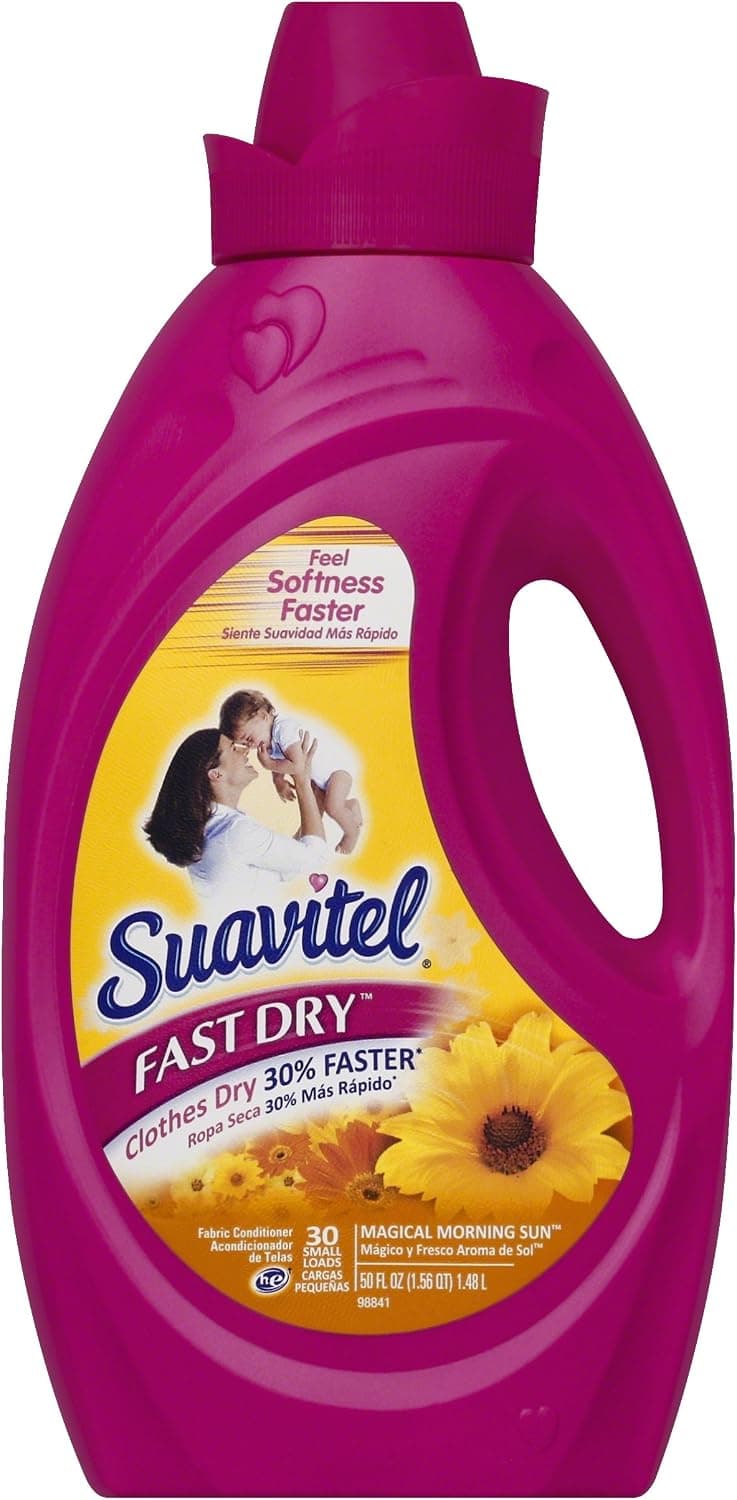 Suavitel Fast Dry Fabric Conditioner, Magical Morning Sun, 50 Ounce