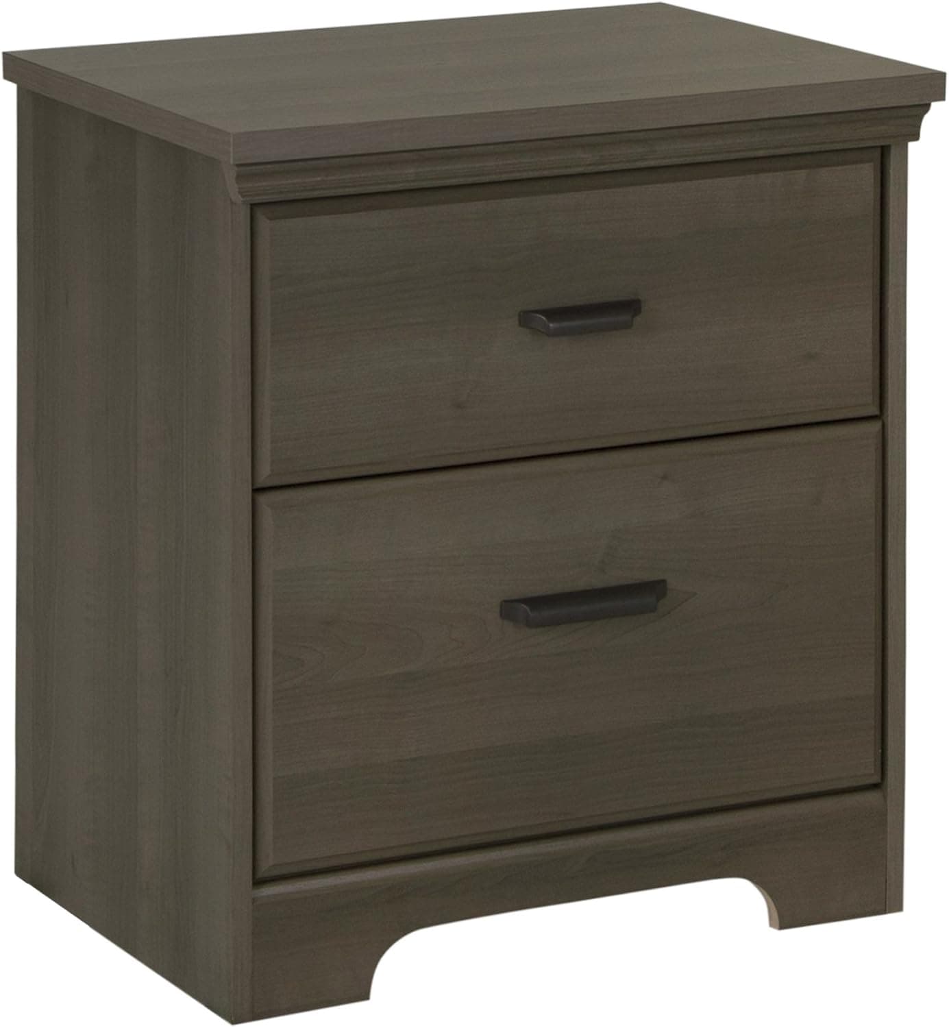 South Shore Versa 2-Drawer Nightstand, Gray Maple