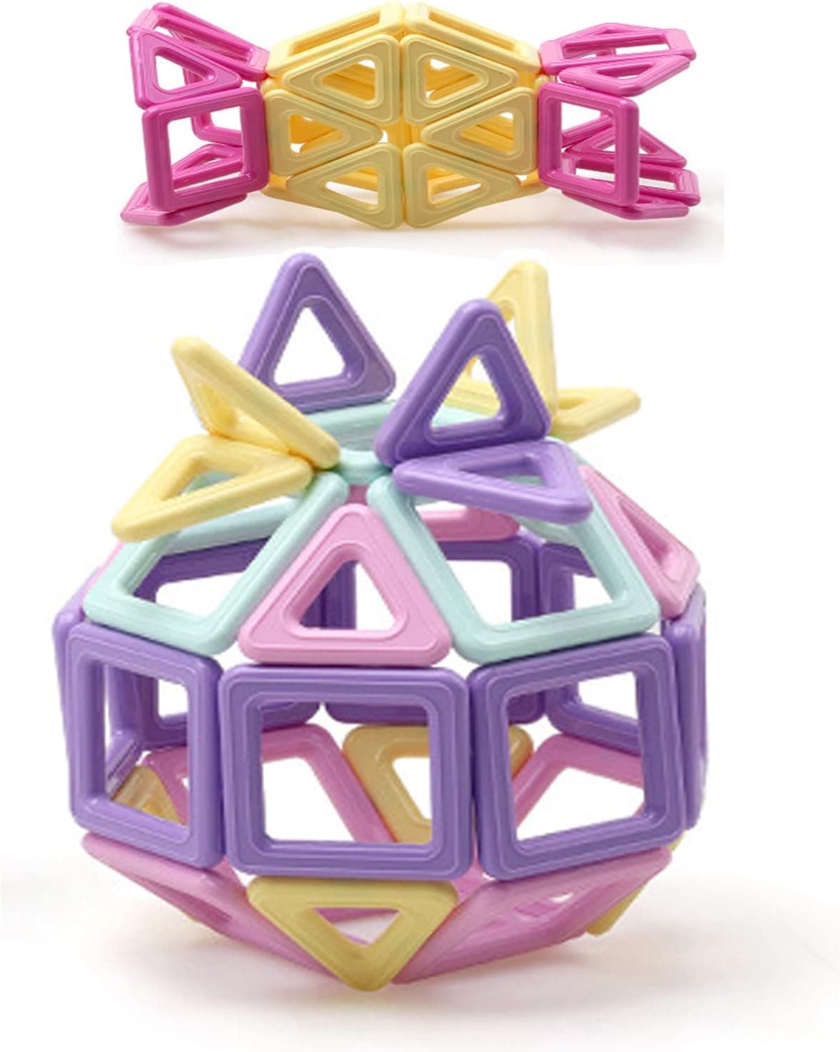 RockSwan Magnetic Blocks Tough Building Tiles STEM Toys for 3+ Year Old Boys and Girls Learning by Playing Games for Toddlers Kids Toys Compatible with Major Brands Building Blocks - Starter Set(S-44)