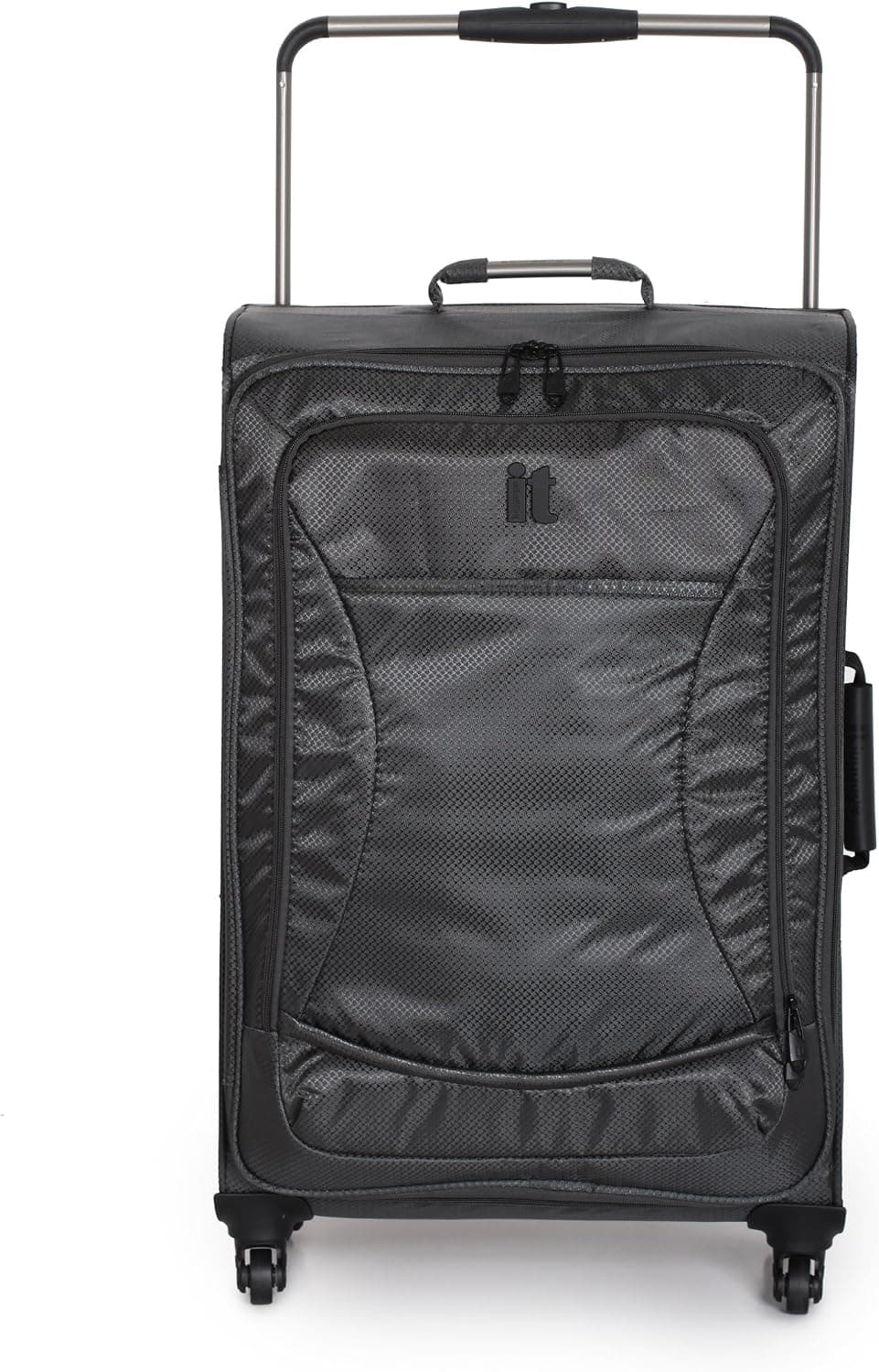 it luggage World's Lightest Quilted Front Collection Spinner, Charcoal, Checked-Medium 28-Inch