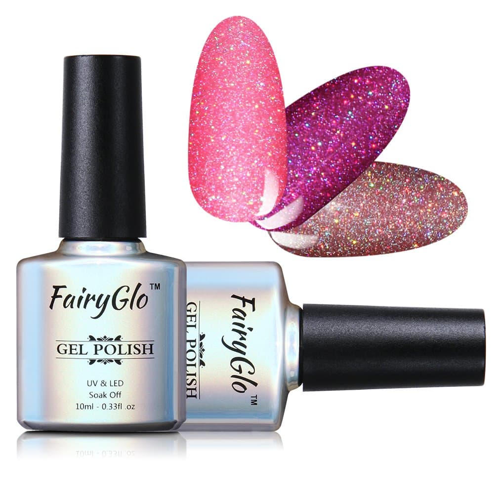 3 Colors Combo Gel Polish UV LED Neon Bling Shimmer Sensational Varnish Soak Off Lacquer Nail Art Set Base Top 10ml 167 by FairyGlo