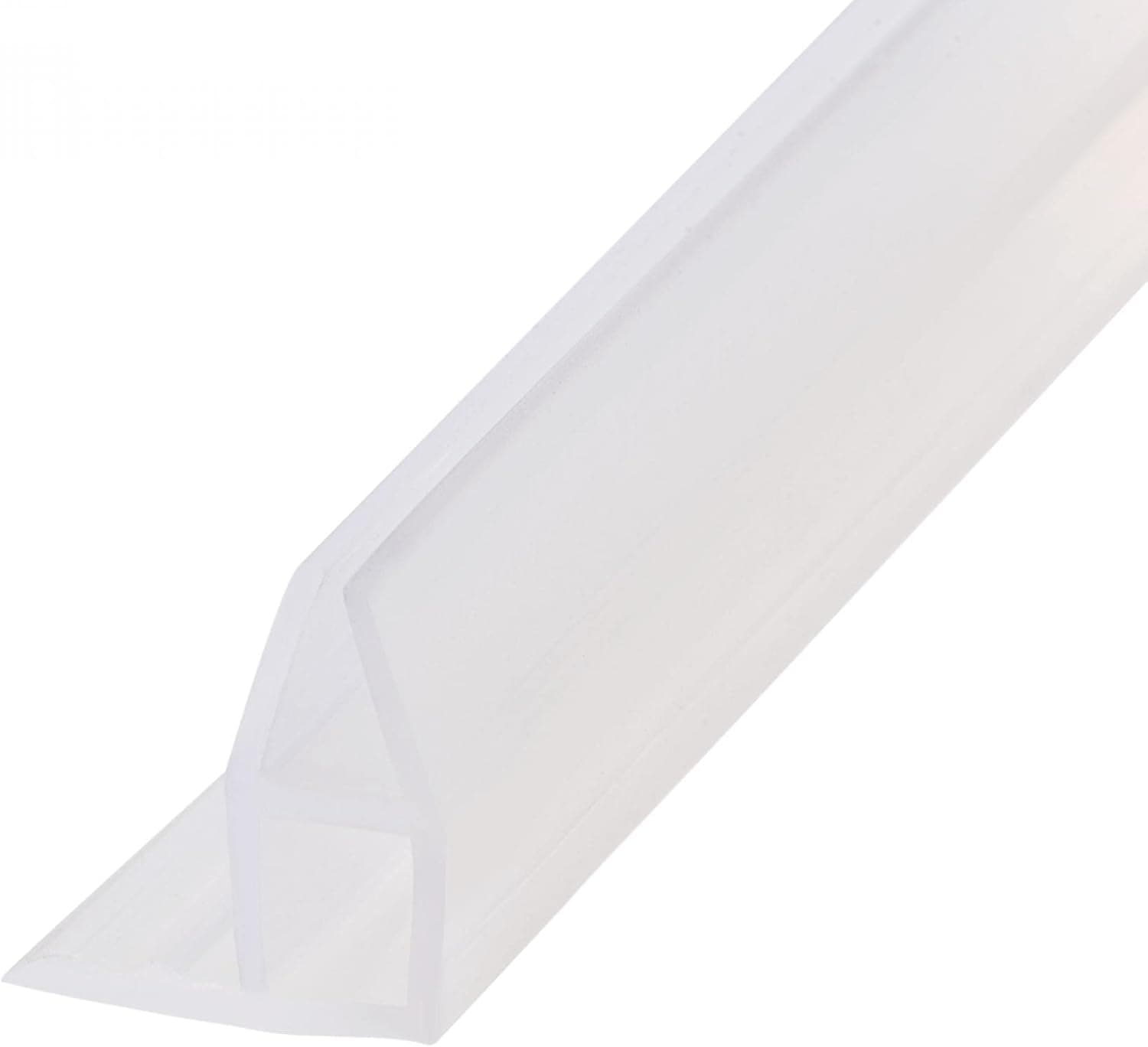 uxcell Frameless Glass Shower Door Sweep - Door Corner Side Seal Strip Corner-Type with 7/16-Inch(11mm) Drip Rail - 1/4-Inch(6mm) Glass x 78.74-Inch(2000mm) Length