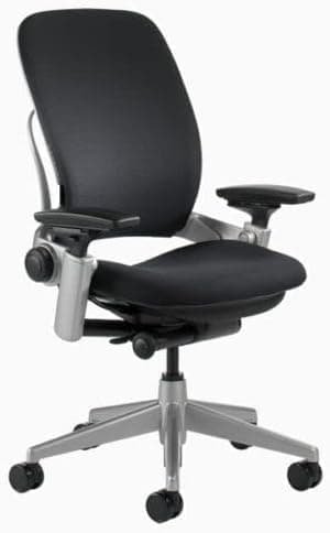 Steelcase Leap V2 Chair with Black Base and Frame in Black Fabric Rеnеwеd by OfficeLogixShop