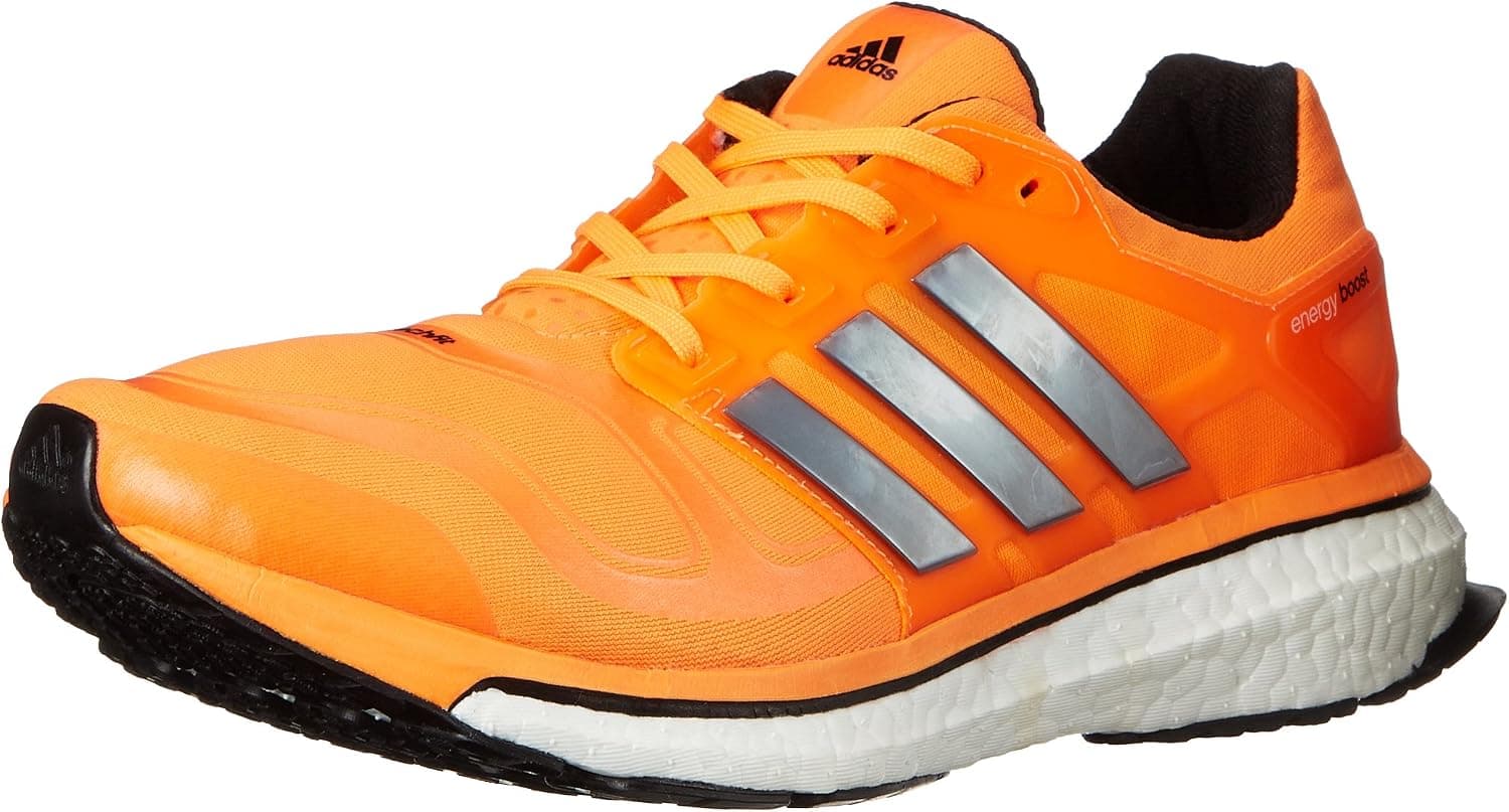 adidas Performance Men's Energy Boost 2 M Cushioned Running Shoe, Solar Zest/Iron/Black, 9.5 M US