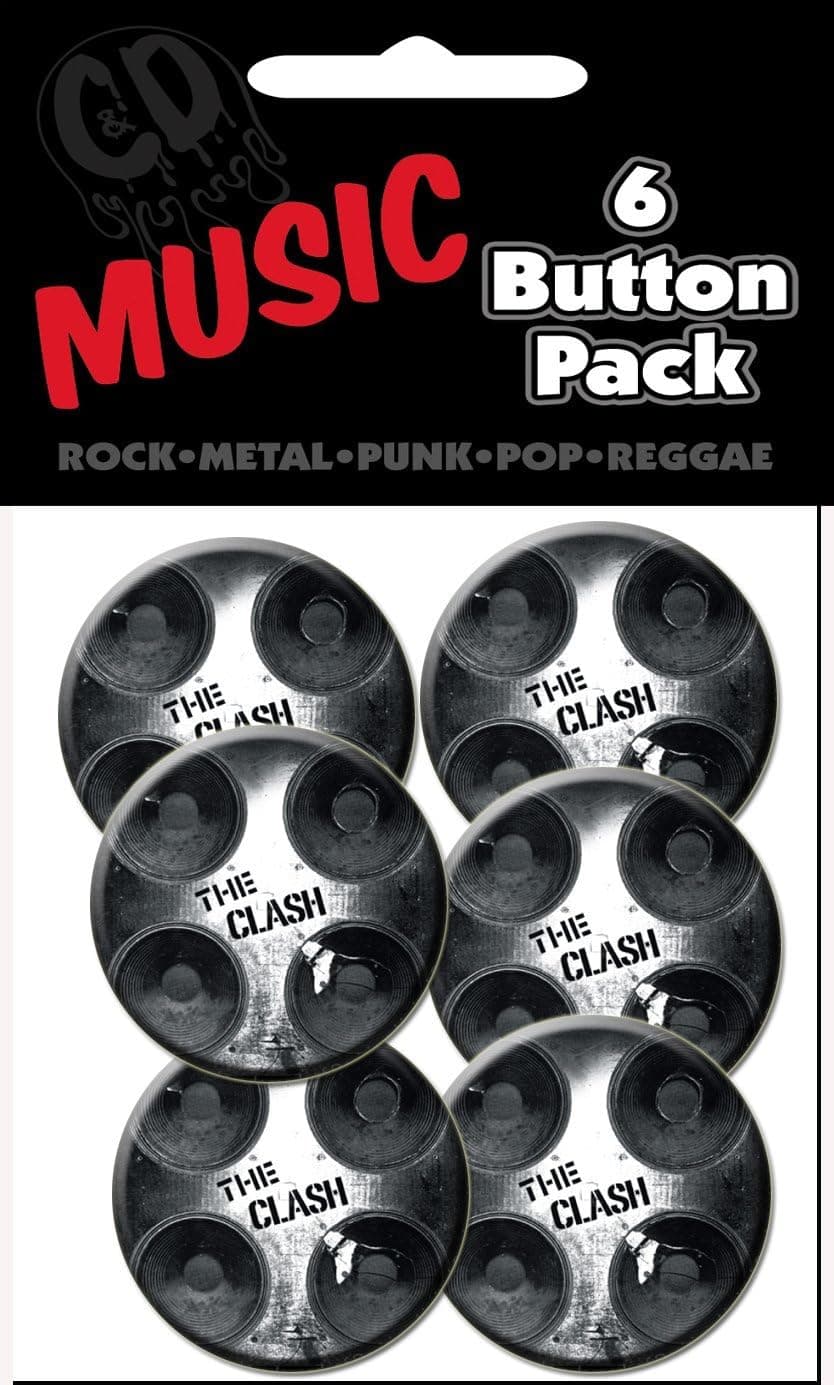 C&D Visionary The Clash Speakers Prepack Buttons (6 Piece), 1.25"
