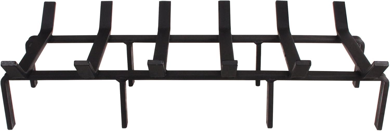 SteelFreak Heavy Duty Steel Fireplace Grate (Rectangular/Non-Tapered) - Made in The USA (27 Inch)