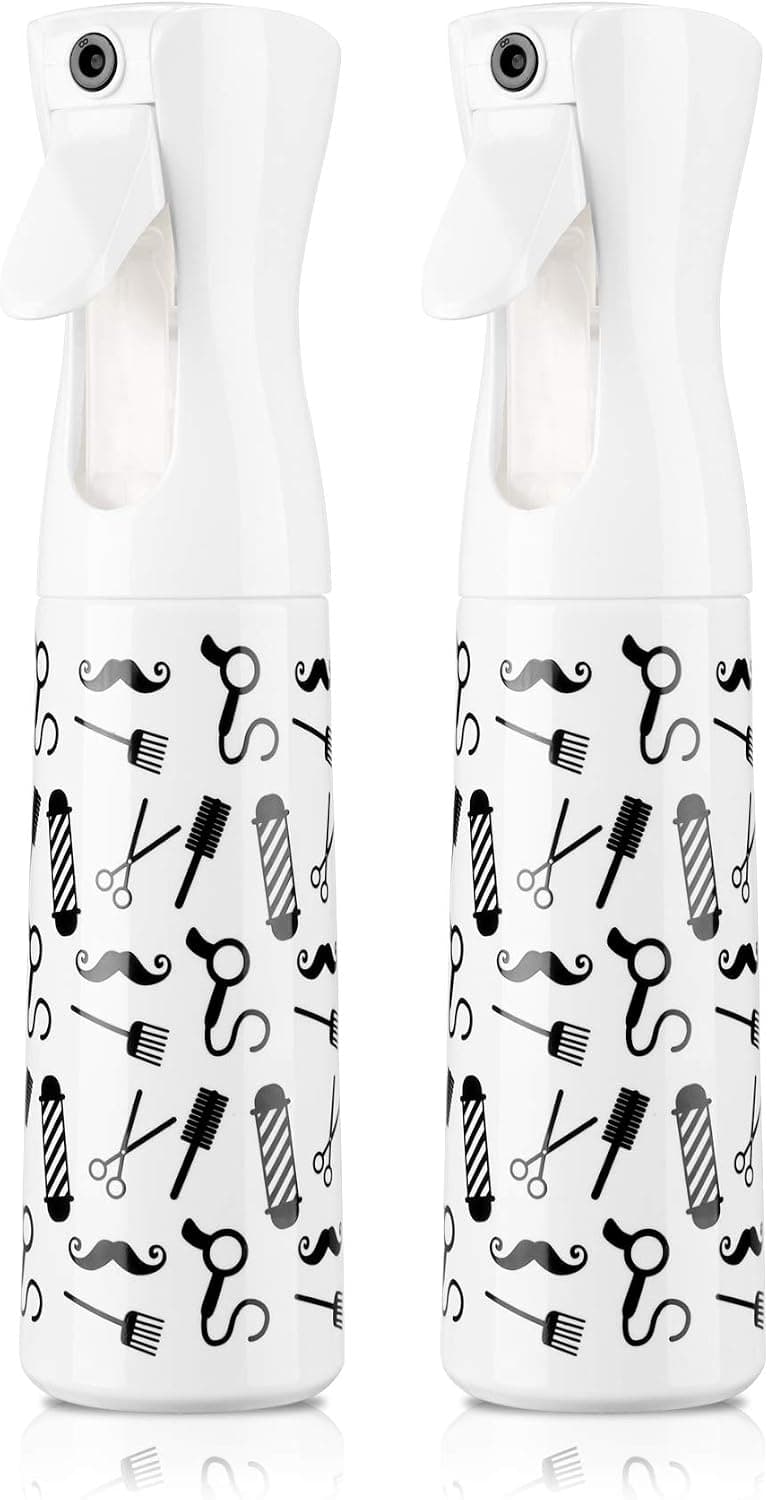 SONHAOFO Hair Spray Bottles, Mist Spray Bottle 2pk 10oz, Refillable Continuous Water Fine Mister Sprayer for Hair Styling, Beauty Spray,Garden Watering and Household cleaning…