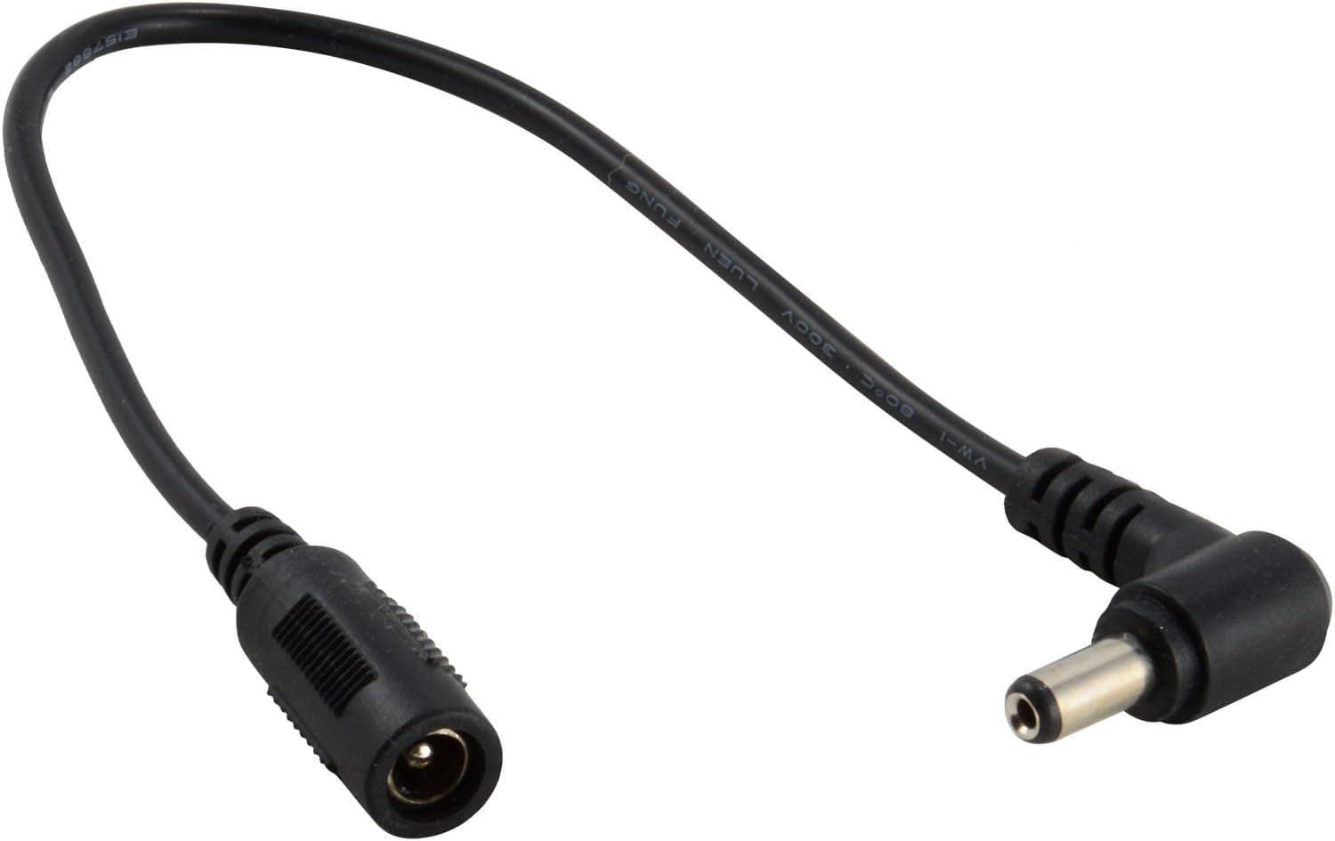 DC Power Right Angle Adapter Cable Cord 5.5mm x 2.1mm Male to Female Barrel Jack