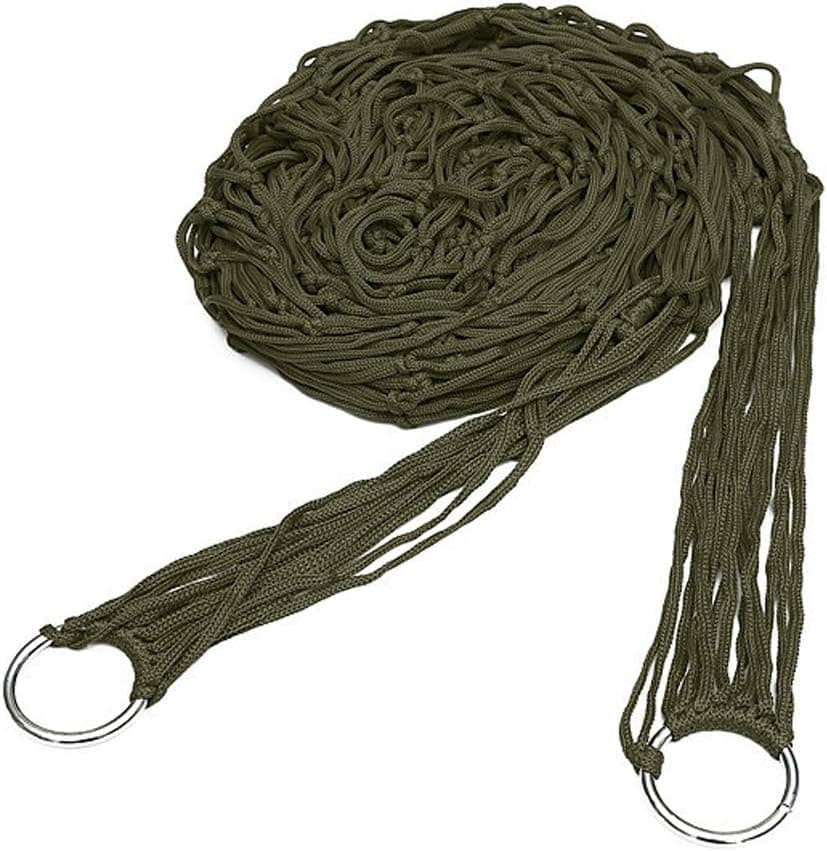 Zaptex Portable Hammock Nylon Mesh Rope Hammock Holds up to 220lbs&610lbs ( ArmyGreen)