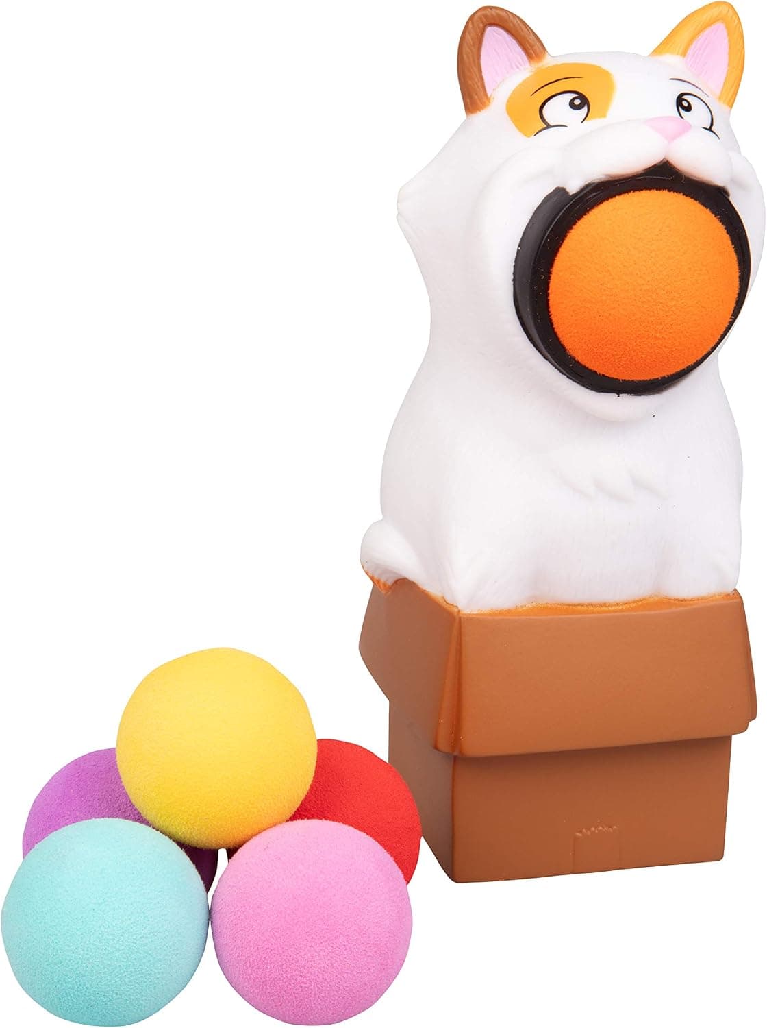 Hog Wild Kitty Cat Popper Toy - Shoot Foam Balls Up to 20 Feet - 6 Balls Included - Age 4+