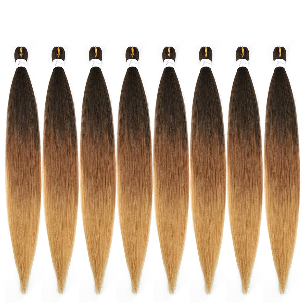 8 Packs Pre stretched Braiding Hair Professional Itch Free Crochet Braids Hot Water Setting Yaki Texture Easy Braid Synthetic Fiber Crochet Hair (26 INCH, BN-30-27#)