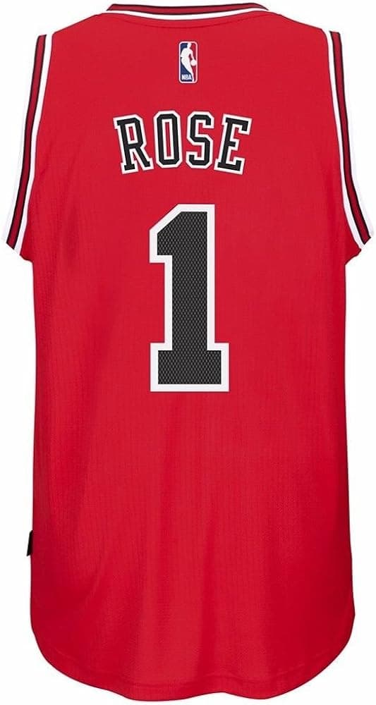 Chicago Bulls Derrick Rose #1 Red Swingman Official 2014-15 Adidas Road Jersey