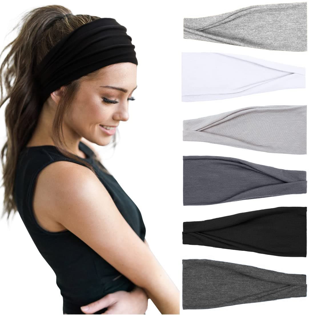 Huachi Head Band for Women' s Hair Workout Yoga Head Bands Wide Headbands for Women's Hair Non Slip Fashion Hair Accessories