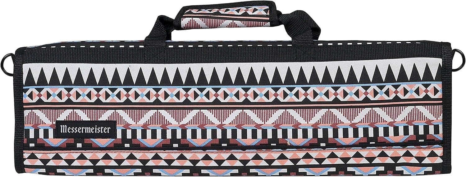 Messermeister 8 Pocket Padded Knife Roll - Aztec