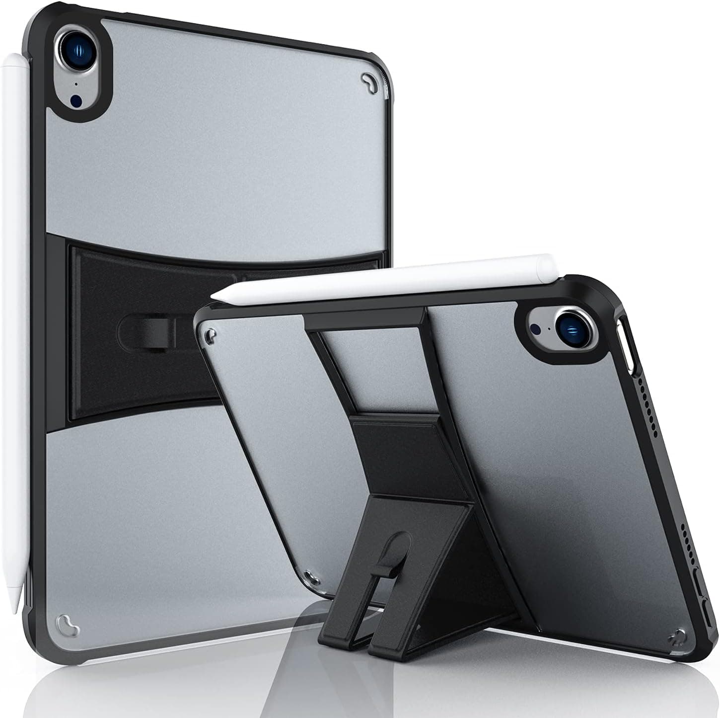 GFOX iPad Mini 6 Case, iPad Mini 6th Generation Case with Built-in Foldable Stand, iPad Mini 2021 Case with Shockproof Slim Stand Rugged TPU Back Shell, Scratch-resistant iPad Mini Case 6th Generation