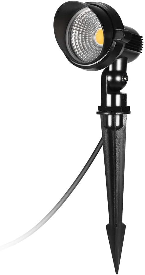 Ourleeme 7W COB Lawn Light Landscape Lights LED Garden Spotlights Waterproof Spike Light For Garden Wall Yard Path Lawn Light, 85-265V (no plug) (Cool White)