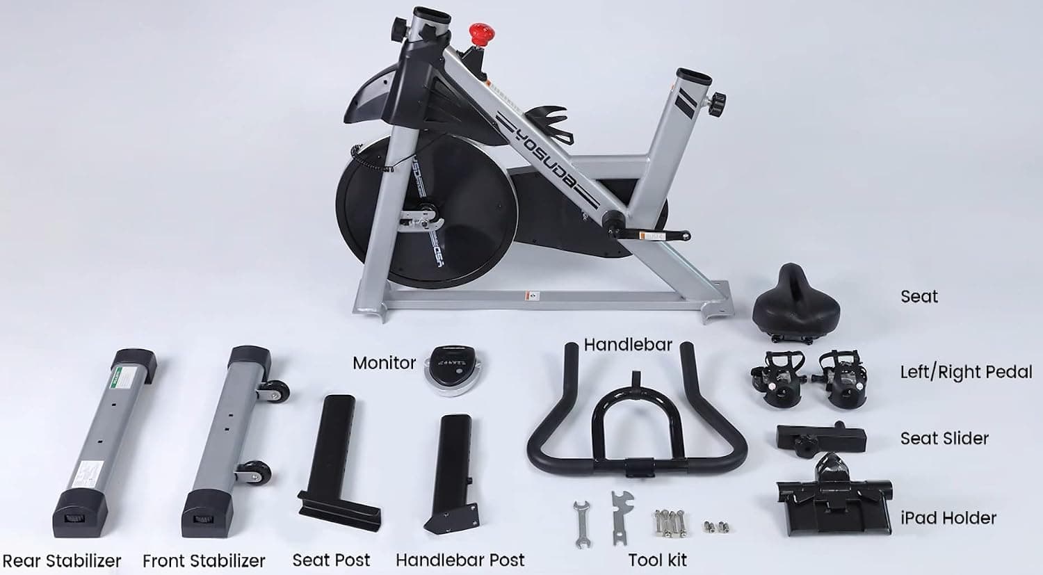 YOSUDA Indoor Cycling Bike Stationary Bike - Magnetic Resistance & Parts Demand Support,Note that the image is only an accessory image, but it does not mean that all accessories are sent