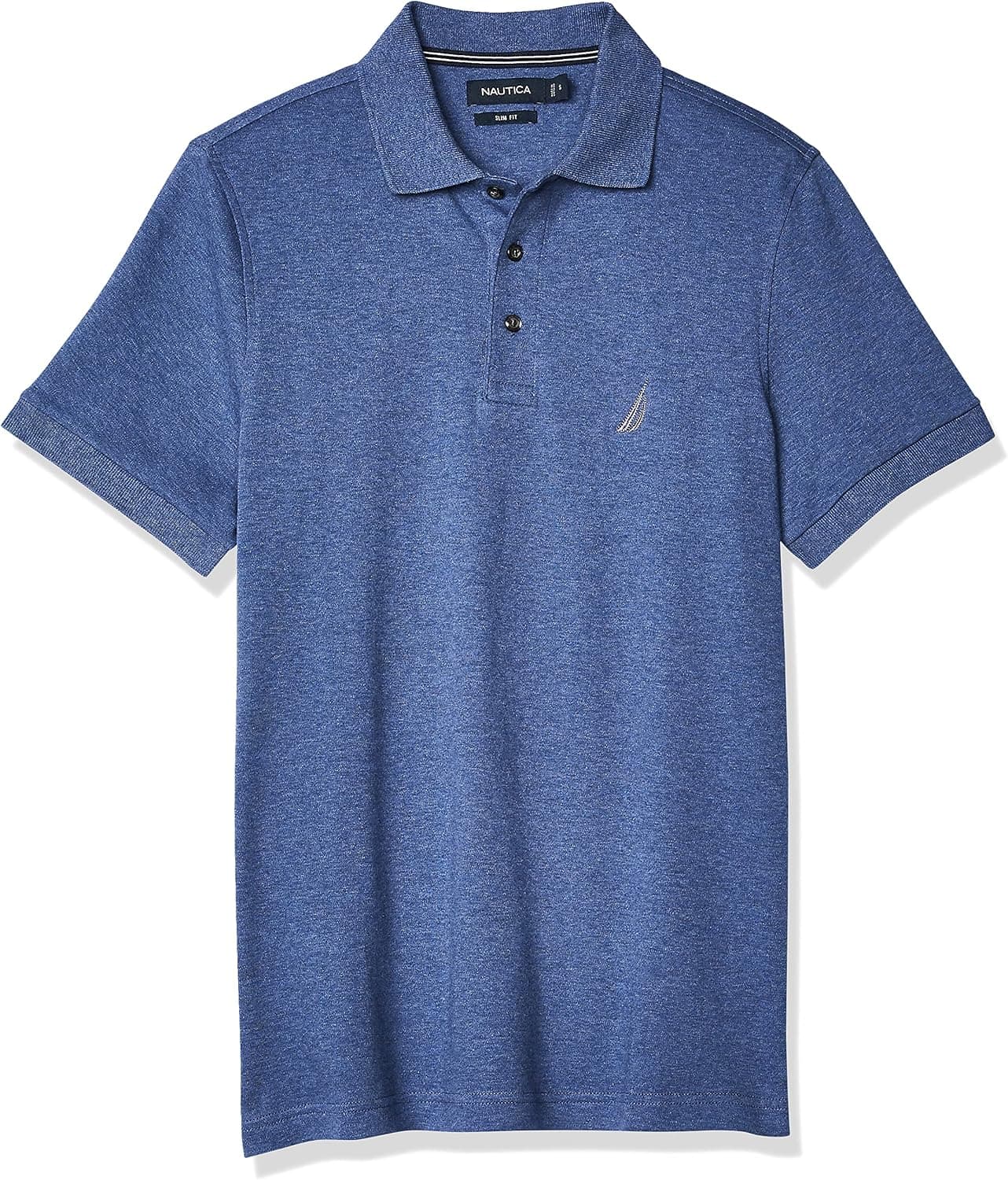 Nautica Men's Slim Fit Short Sleeve Solid Soft Cotton Polo Shirt