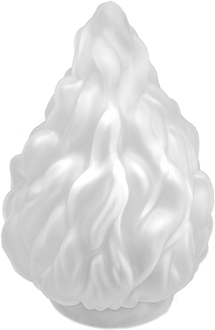 10" Tall Satin Crystal"Flame" Shade With 4" Fitter