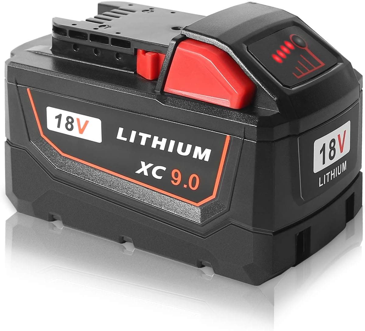 9.0Ah 18V M-18 Replacement Battery Compatible with Milwaukee M18 18v 9000mAh M18B 48-11-1820 48-11-1850 48-11-1828 48-11-10 Lithium XC Cordless Power Tools