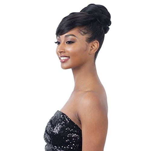 TWISTED BUN BANG (2 Dark Brown) - Freetress Equal Synthetic Bun & Swoop Side Bang