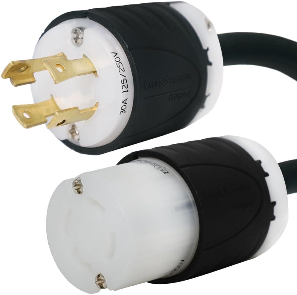 Iron Box NEMA L14-30 Generator Extension Cord - 15 Foot, 30A, 125/250V, 10/4 SOOW - UL Listed Part # IBX-5805-15-C