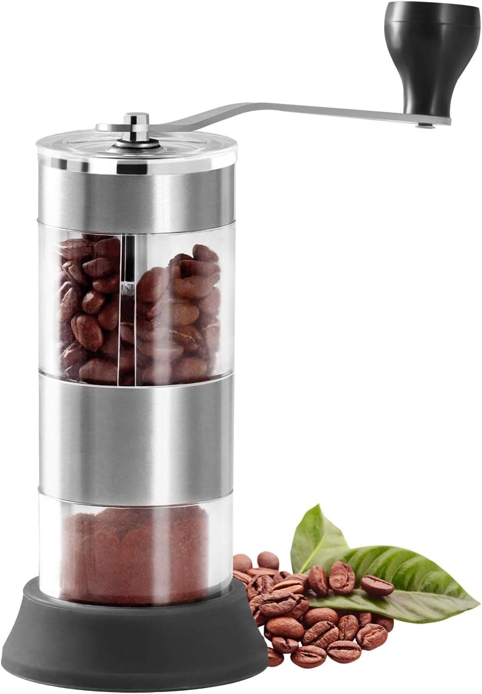 VEHHE Manual Coffee Grinder - Portable Hand Coffee Grinder with Ceramic Adjustable Setting, Burr Coffee Grinder for Aeropress, Drip Coffee, Espresso, French Press, Turkish Brew