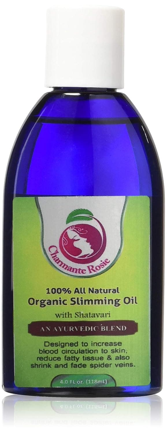 Best Cellulite Organic Slimming Oil - All Natural Beauty Moisturizer with Shatavari – Increase Blood Circulation While Reducing Fatty Tissue, Fades Spider Veins