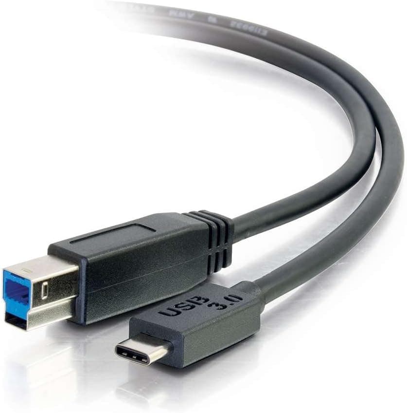 Legrand - C2G USB 3.0 Cable, USB C to B Cable, Black Data Transfer Cable, 3 Foot C2G USB Cable, 1 Count, C2G 28865