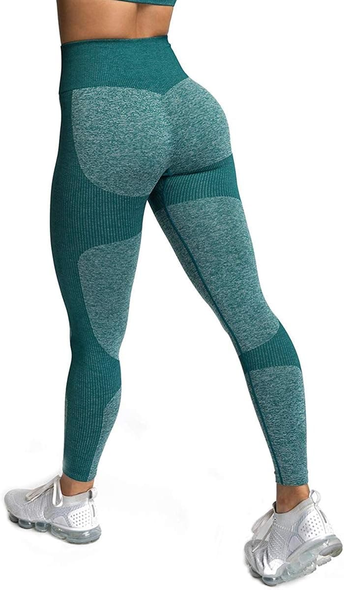 Zarjar Womens High Waisted Leggings, Seamless Tight Workout Leggings Gym Yoga Pants Tummy Control Sports Compression