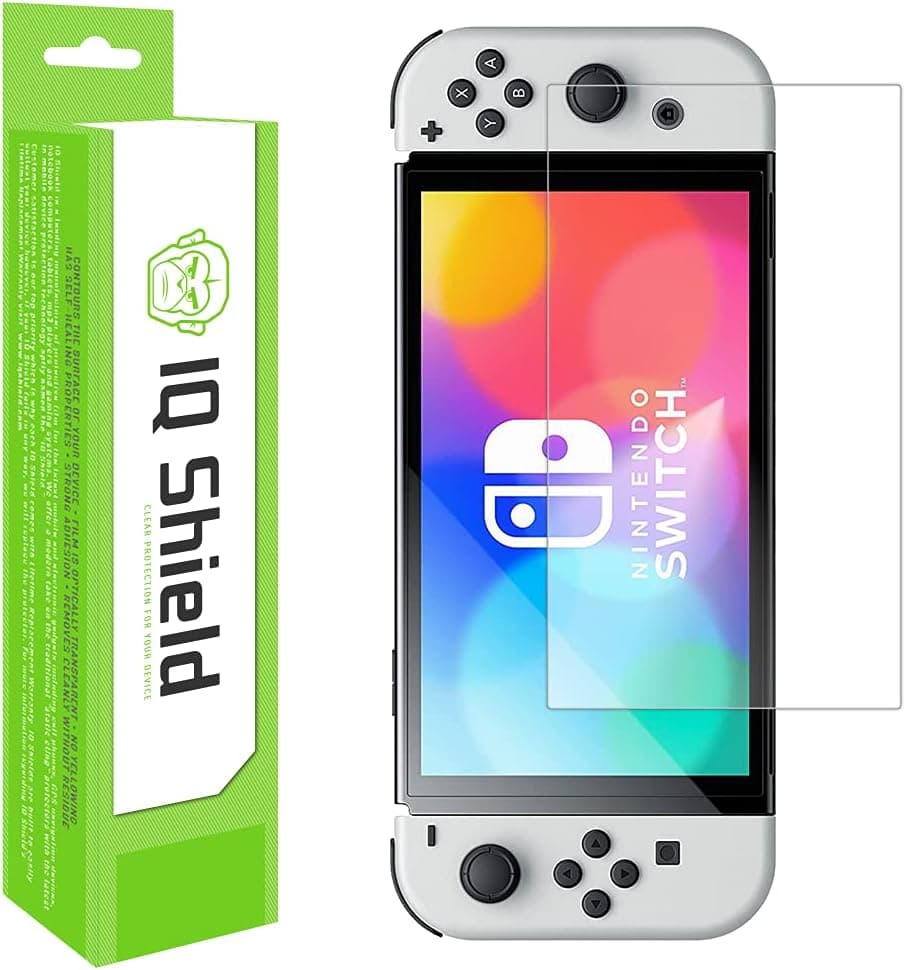 IQShield Screen Protector Compatible with Nintendo Switch OLED (7 inch) Anti-Bubble Clear Film