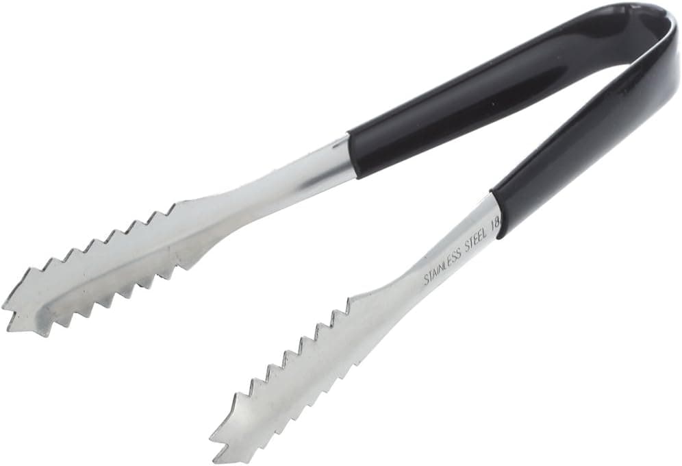 Stainless Steel Ice Tongs with Rubber Wrapped Handle