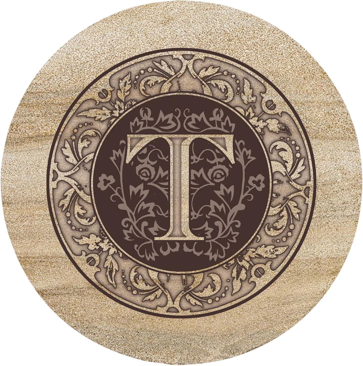 Thirstystone Sandstone Trivet Monogram T