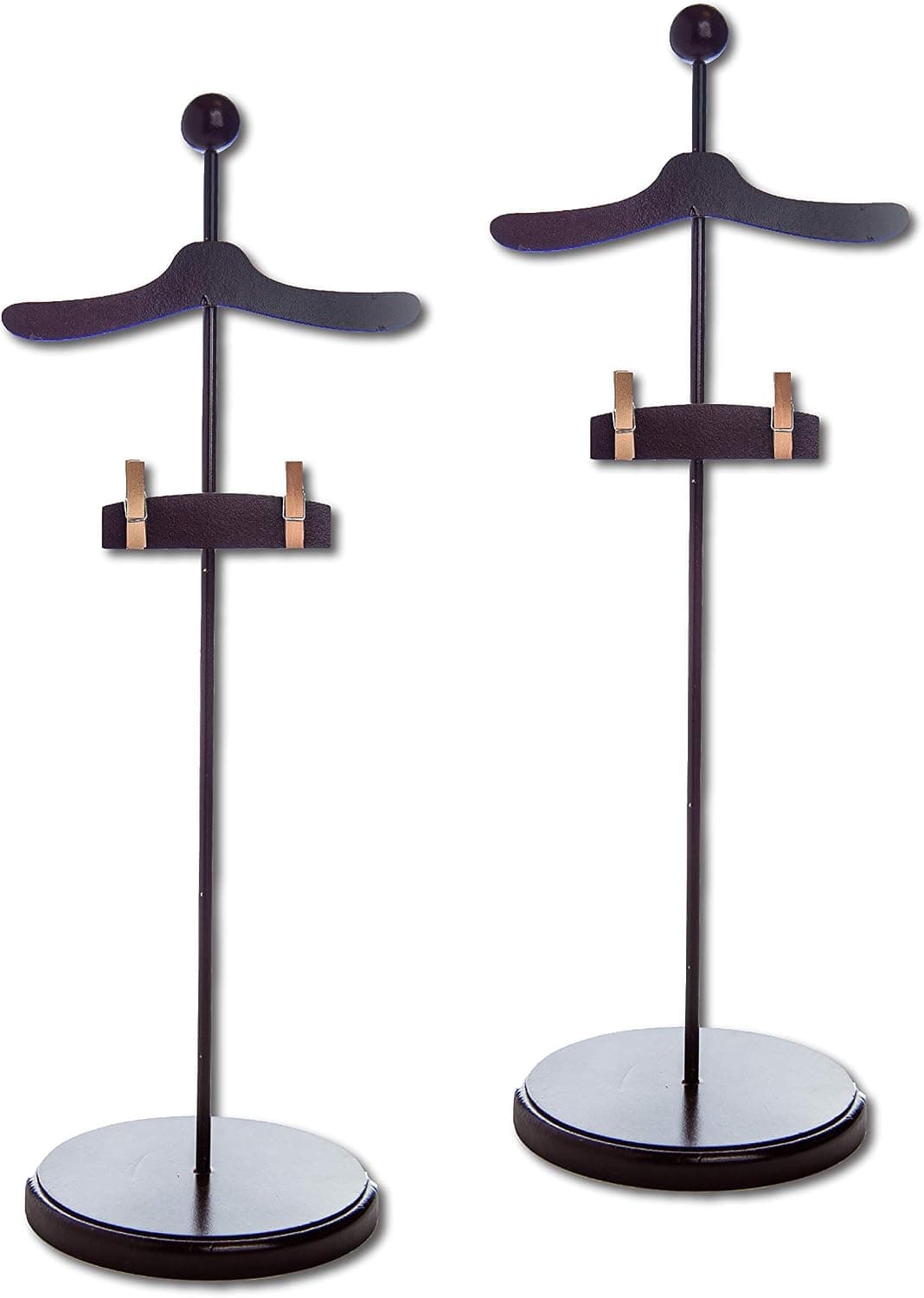 THE QUEEN'S TREASURES 18 Inch Doll Accessories, Set of 2 Wooden Doll Clothing Display Stands for Your Favorite Doll Clothing, Fits 15" and 18" Doll Outfit, Compatible for Use with American Girl Dolls