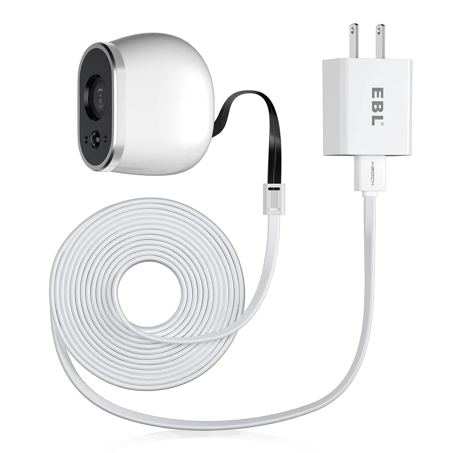 Aibocn Power Cable 26FT with Power Supply Adapter for Arlo HD Security, Compatible with VMC3030 and VMS3430 (Replace CR123A), Not Compatible with Alro Pro and Arlo Pro2