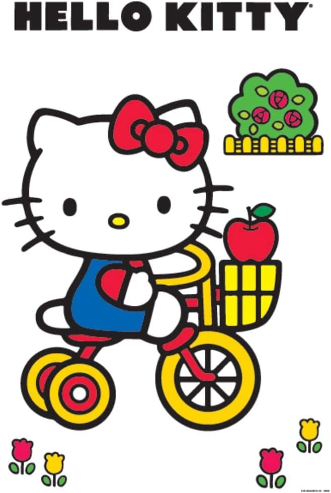 Pyramid America Hello Kitty-Tricycle, Cartoon Poster Print, 24 by 36-Inch